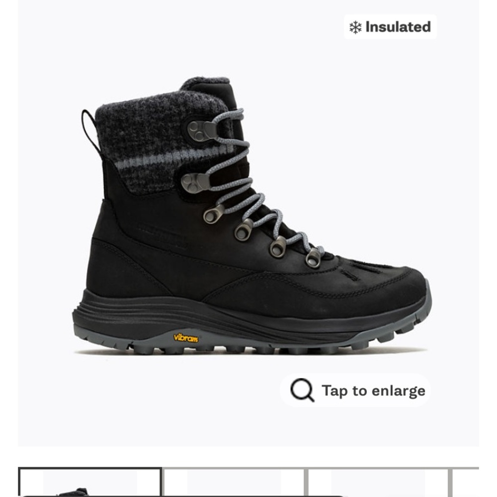 Merrel  Women’s Black Waterproof lace up winter boot. New! Never Worn. Size 9.5